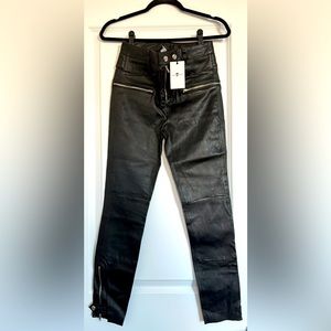 BRAND NEW 7 For All Mankind Leather Pants - size 26